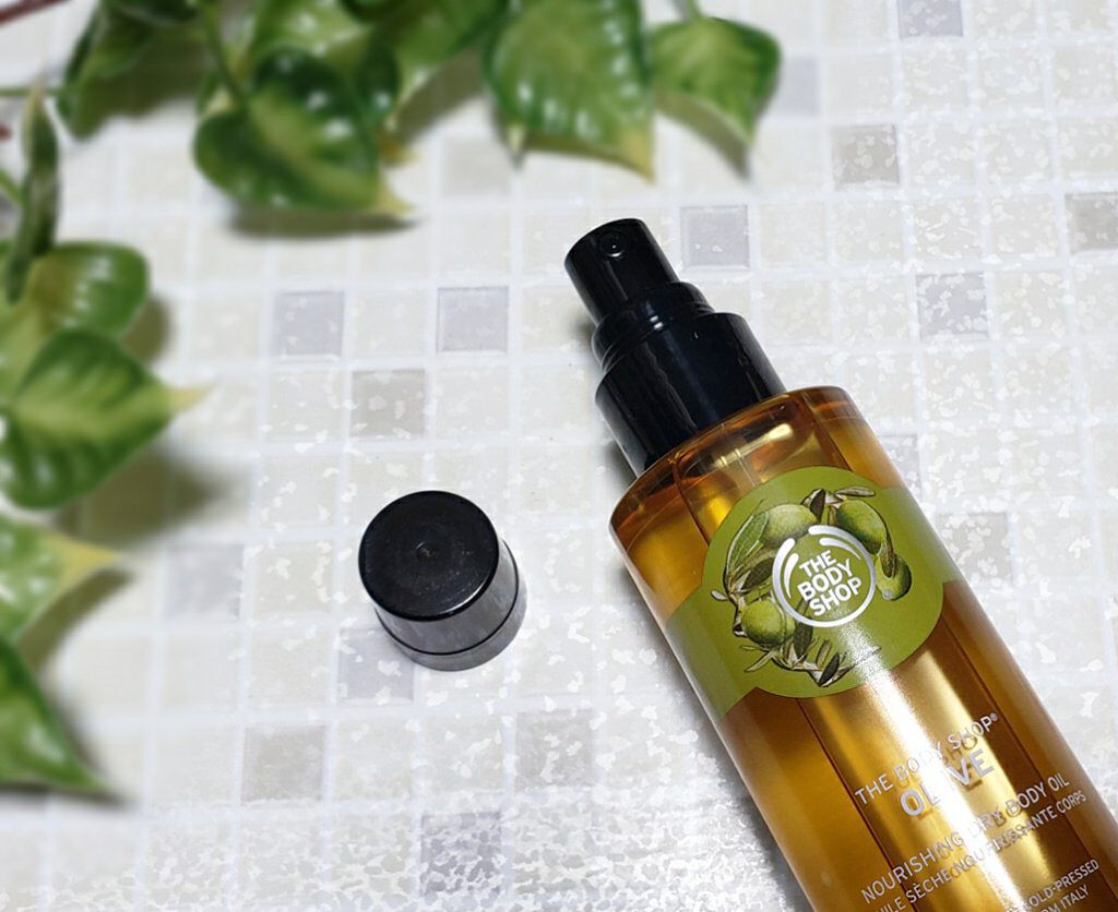 THE BODY SHOP ドライボディオイル オリーブのクチコミ「THE BODY SHOP
ドライボディオイル オリーブ

お試しさせていただきました🍀

希.....」（2枚目）