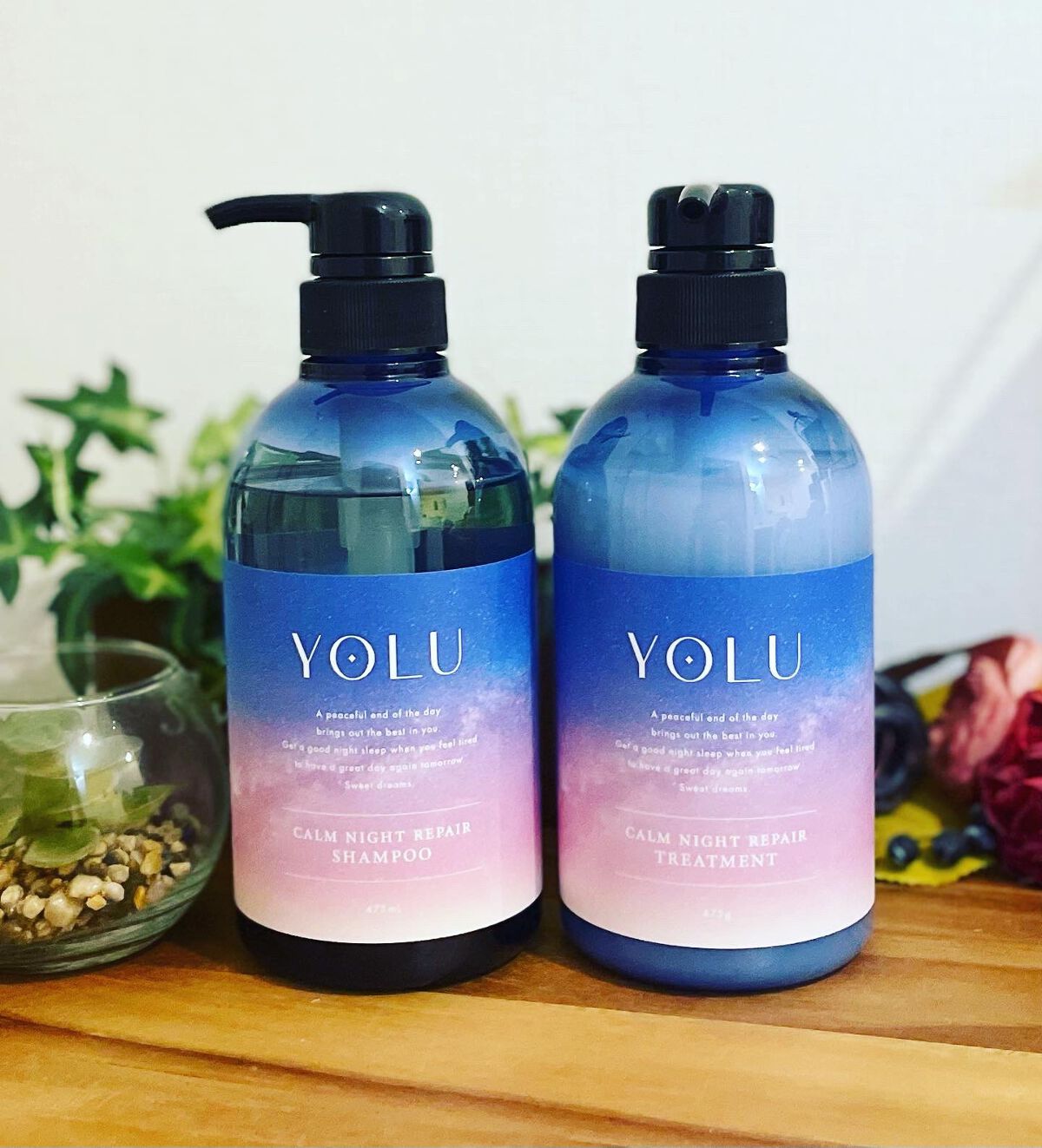 カームナイトリペアシャンプー／トリートメント/YOLU/市販シャンプーを使ったクチコミ（1枚目）