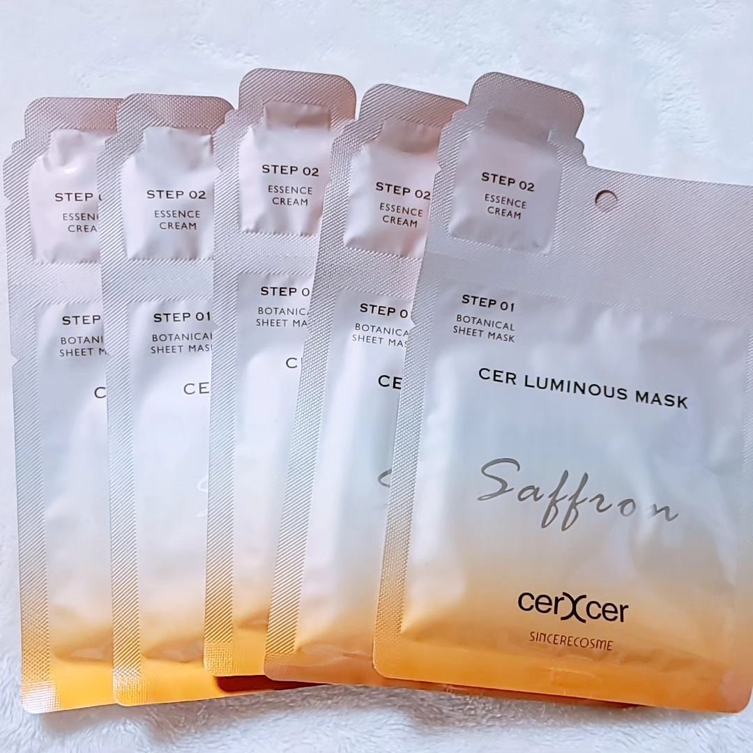 ルミナスマスク   (ケアクリーム付き)  5枚入（箱あり）/cerXcer/シートマスク・パックを使ったクチコミ（3枚目）