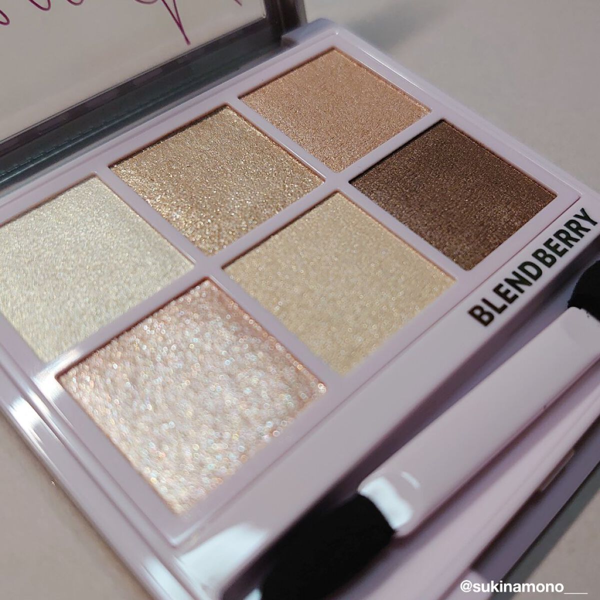 オーラクリエイション #myfavbrown 008 ホワイトカラント＆ベージュブラウン/BLEND BERRY/アイシャドウパレットを使ったクチコミ（2枚目）