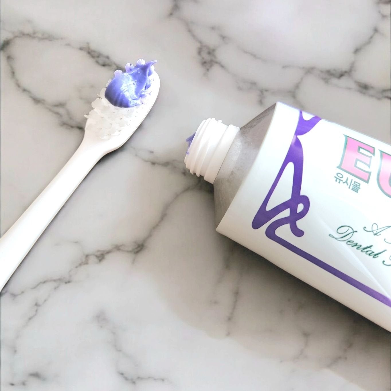 ホワイトパープル歯みがき ピーチフローラルミントの香り/EUTHYMOL/歯磨き粉を使ったクチコミ(2枚目)