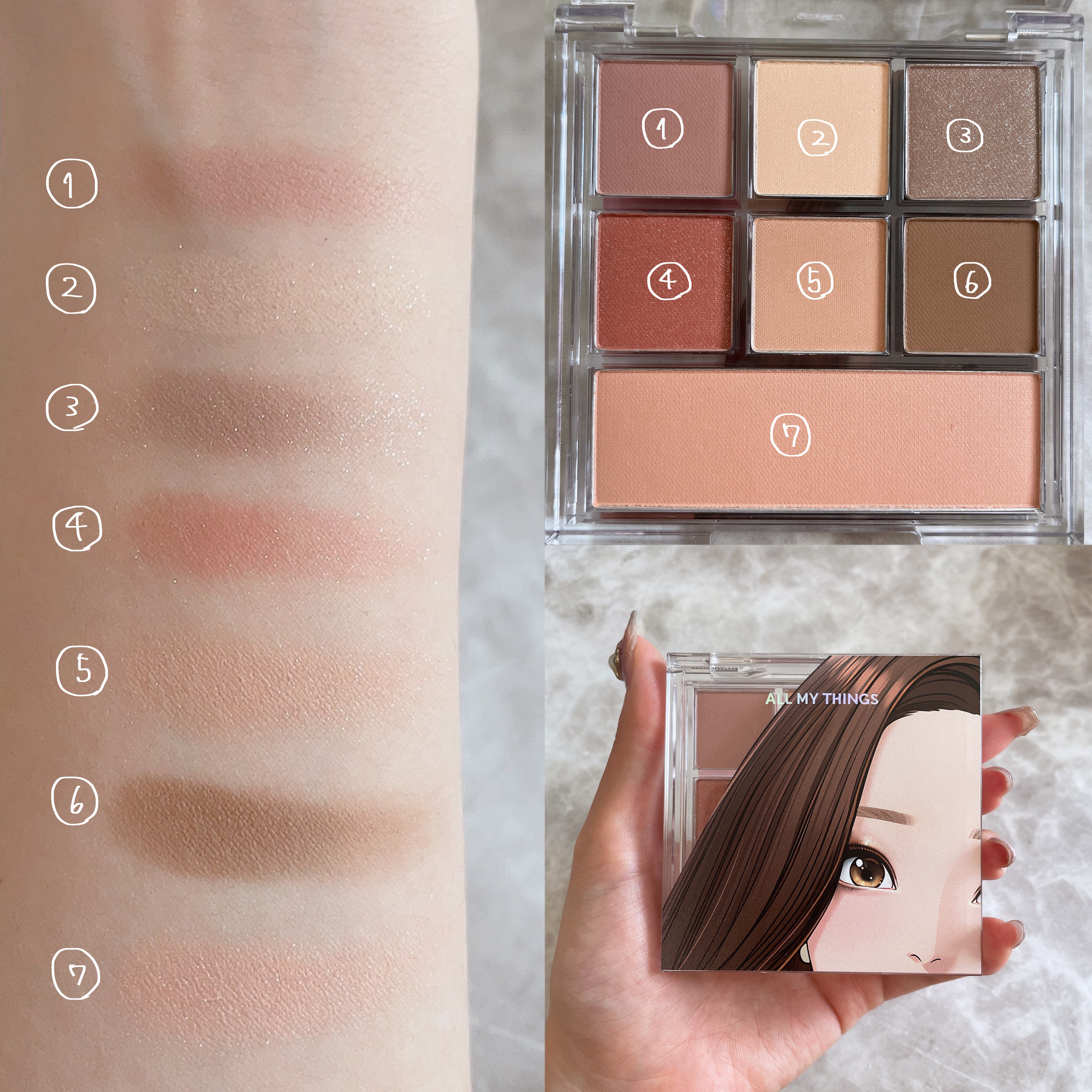 女神降臨 エディション グリッター リップティント アイシャドウセット/all my things/メイクアップキットを使ったクチコミ（2枚目）