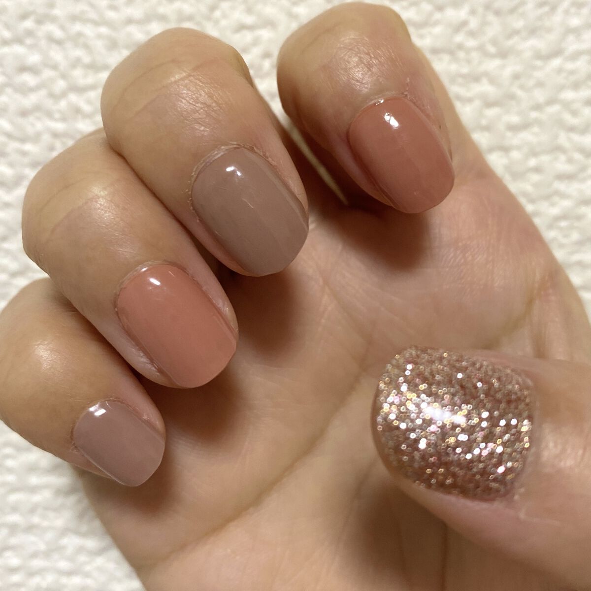 セミキュアジェルネイル（ハンド） ND-312 N Roasting (Cafe Collection)/ohora/ネイルシールを使ったクチコミ（2枚目）