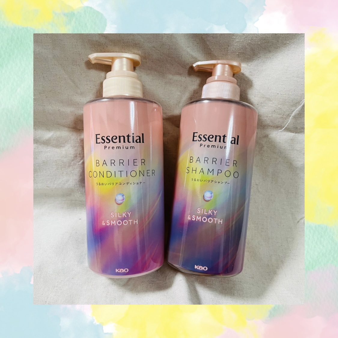 エッセンシャルプレミアム バリアシャンプー・コンディショナー シルキー＆スムース/エッセンシャル/市販シャンプーを使ったクチコミ（1枚目）