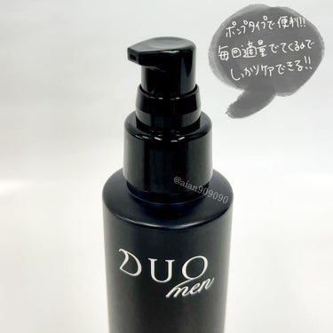 DUO デュオメン ザ オールインワンローションのクチコミ「あの大人気のデュオからメンズタイプが登場❗️
真っ黒パッケージがかっこいい😳

さらっとしたテ.....」（2枚目）