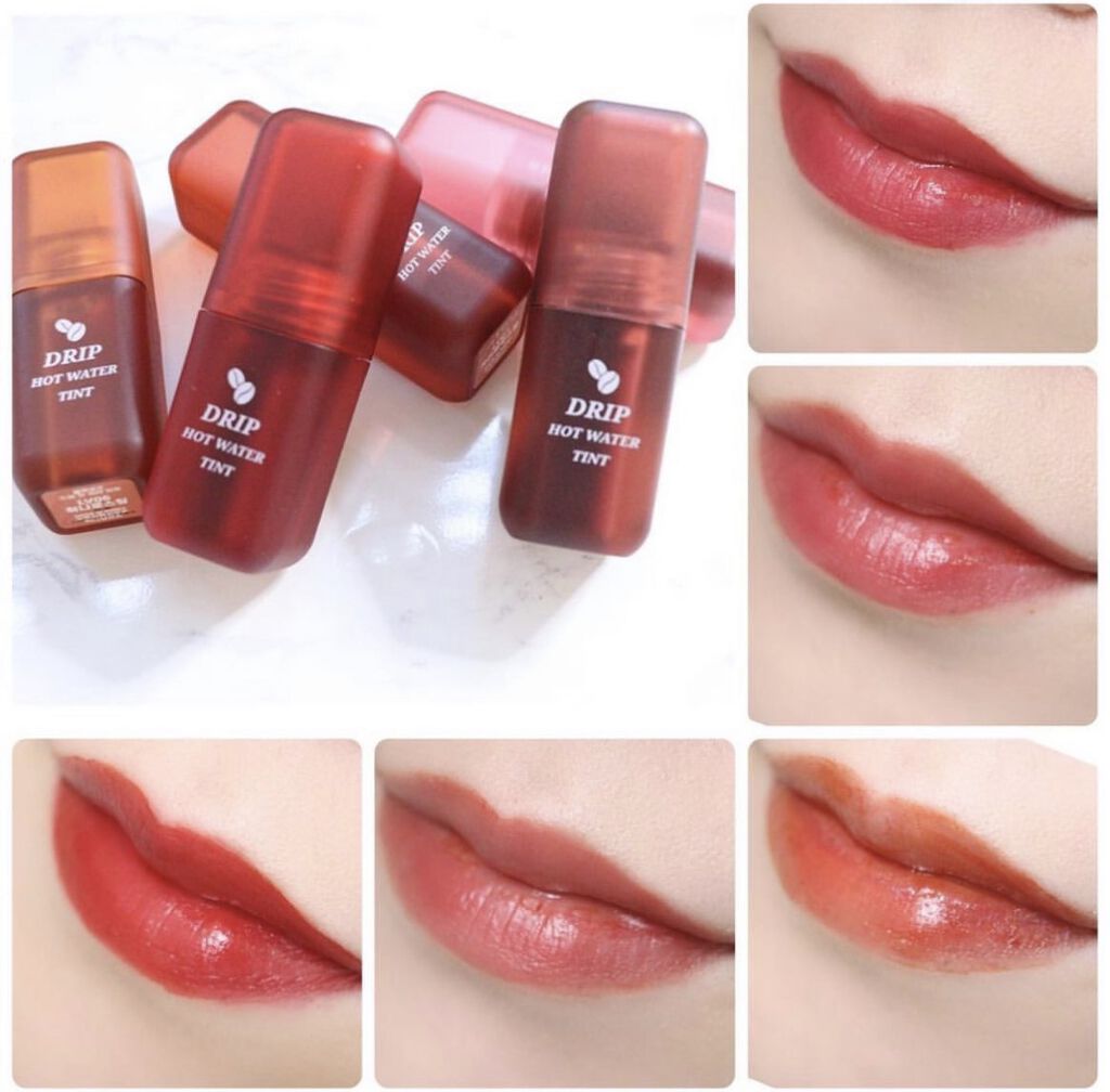 ドリップホットウォーターティント/BLACK ROUGE/リップティントを使ったクチコミ（3枚目）