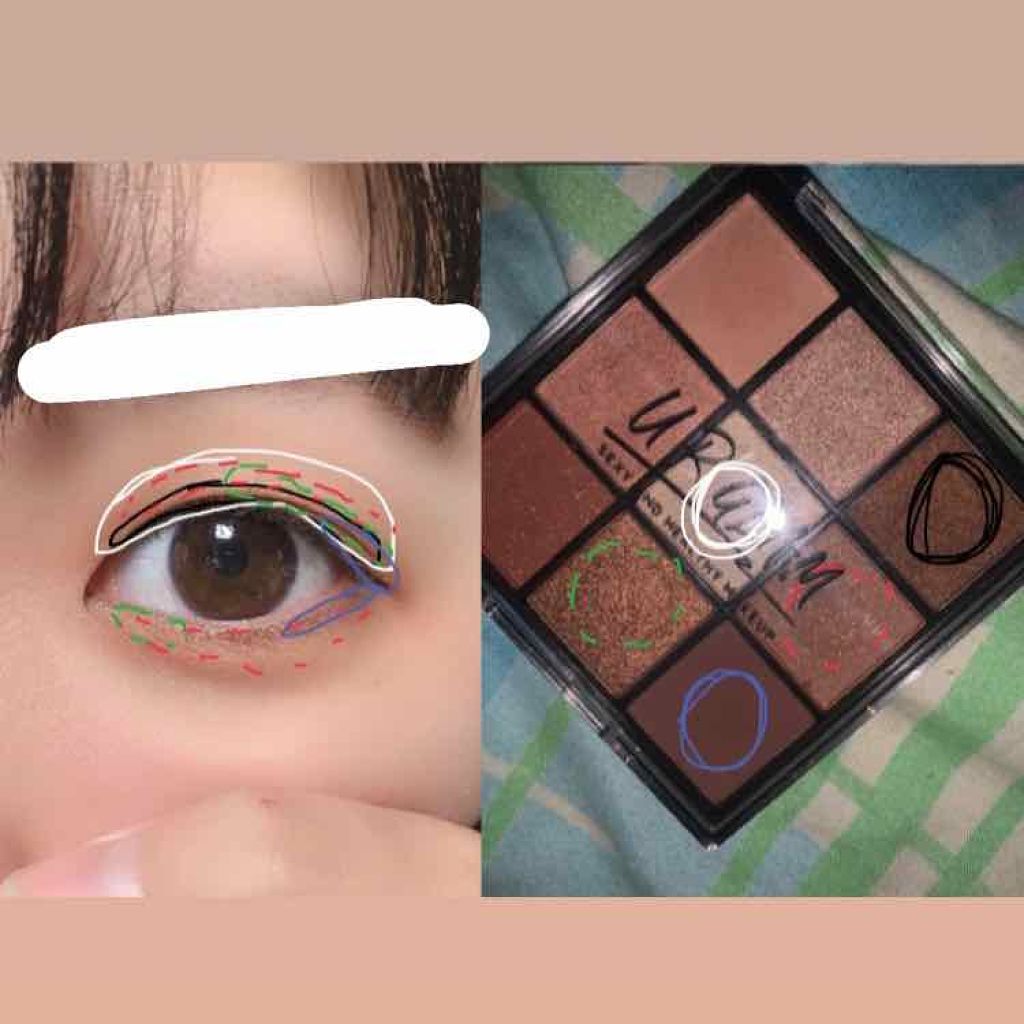 UR GLAM BLOOMING EYE COLOR PALETTE/U R GLAM/アイシャドウパレットを使ったクチコミ(3枚目)