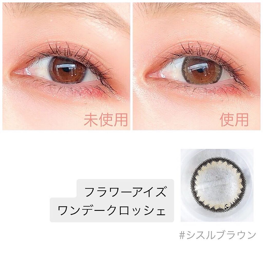 フラワーアイズ ワンデー クロッシェ/株式会社ビューフロンティア/ワンデー（１DAY）カラコンを使ったクチコミ（1枚目）