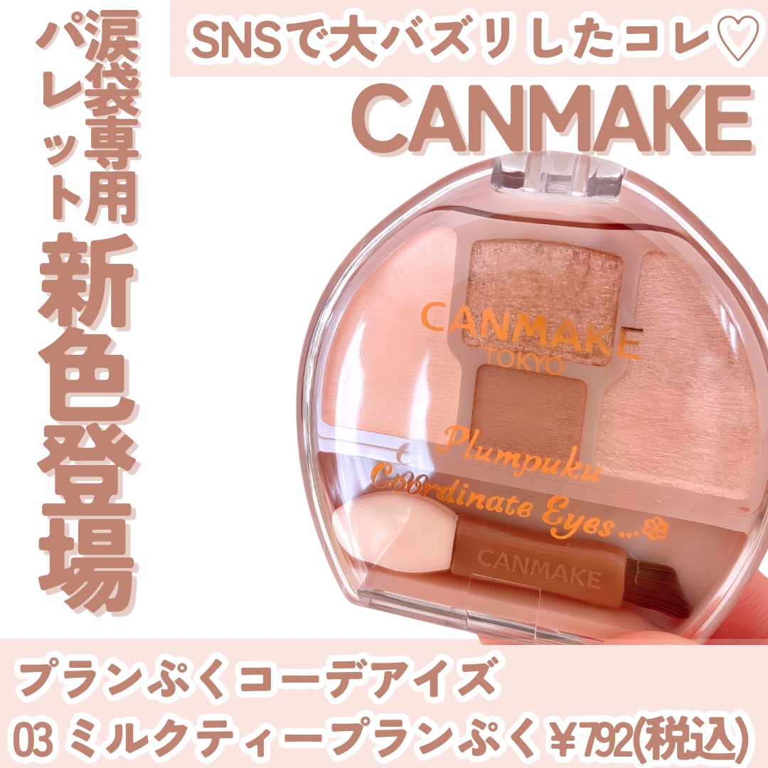 プランぷくコーデアイズ/キャンメイク/パウダーアイシャドウを使ったクチコミ（2枚目）