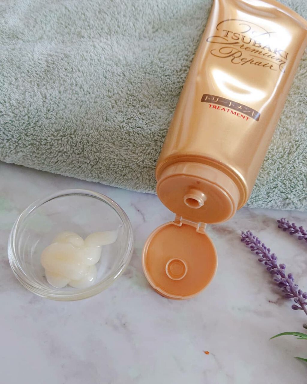 プレミアムリペア ヘアトリートメント/TSUBAKI/洗い流すヘアトリートメントを使ったクチコミ(2枚目)