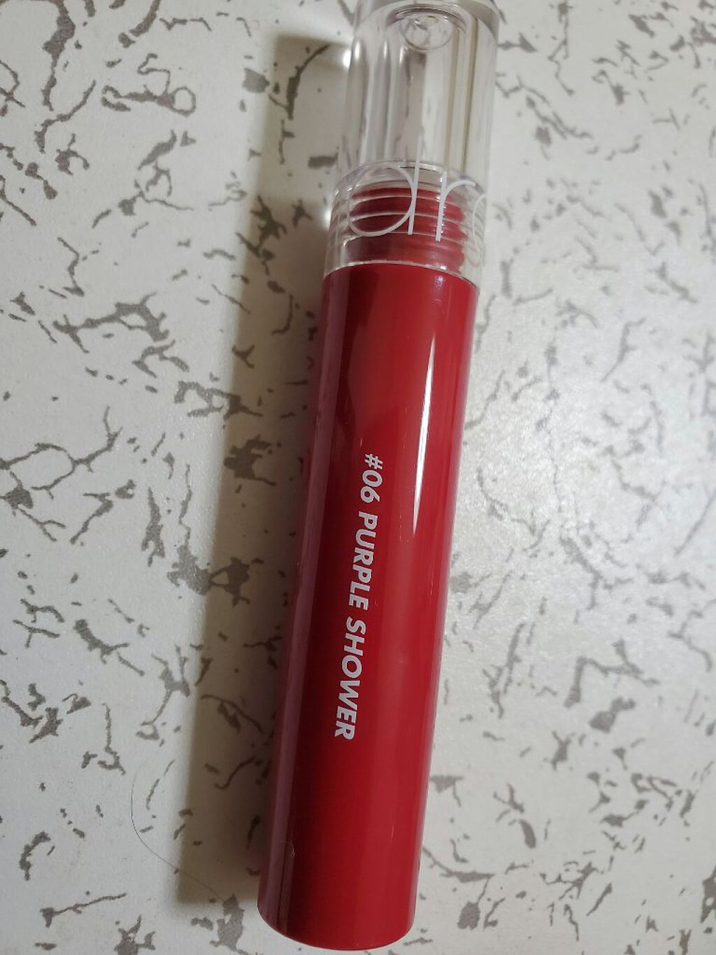 グラスティングウォーターティント 06 パープル シャワー/rom&nd/リップティントを使ったクチコミ（2枚目）