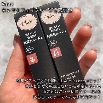 ネンマクフェイク ルージュ/Visée/口紅を使ったクチコミ(2枚目)