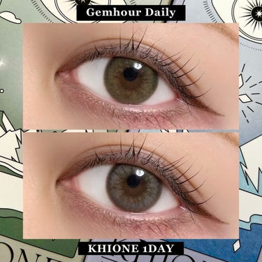 khione 1day/Gemhour lens/ワンデー（１DAY）カラコンを使ったクチコミ（1枚目）