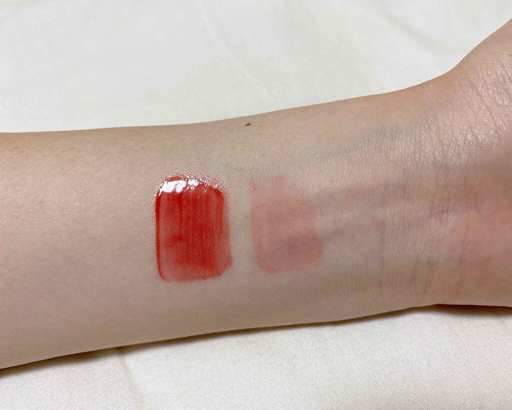 ウォーターグロスティント #02 Rose Dahlia/dasique/リップティントを使ったクチコミ（3枚目）