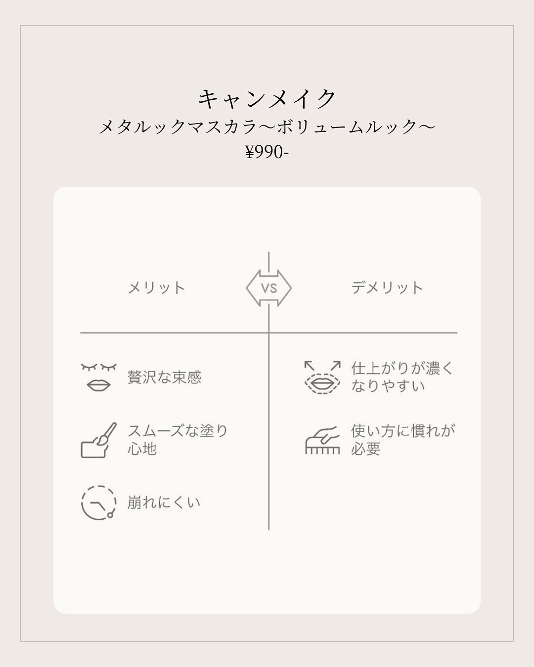 メタルックマスカラ~ボリュームルック~/キャンメイク/マスカラを使ったクチコミ(2枚目)