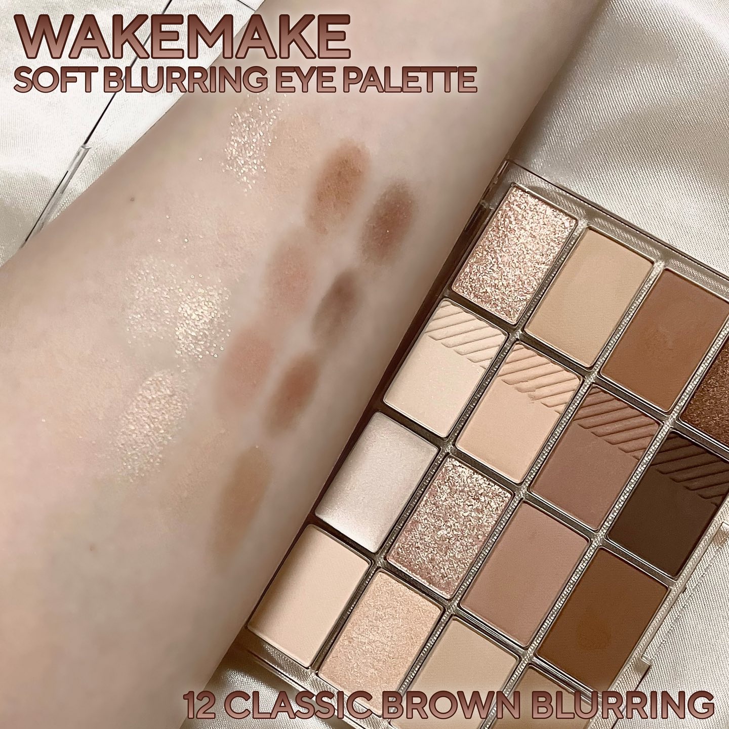 ソフトブラーリングアイパレット/wakemake/アイシャドウパレットを使ったクチコミ（3枚目）