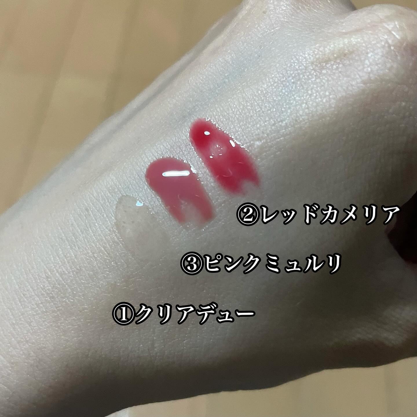 ナチュラルブルームリップオイルセラム 3色セット/PINATE/リップグロスを使ったクチコミ（3枚目）