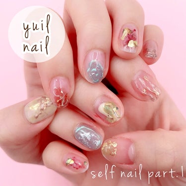 yuil_nail on LIPS 「🐰yuilnailvol.1セルフネイルの記録...✍️個性的..」（1枚目）