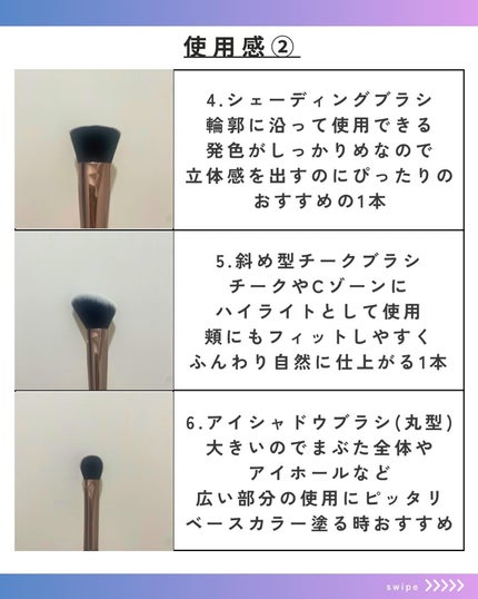 15本メイクブラシセット/SIXPLUS/メイクブラシを使ったクチコミ(3枚目)