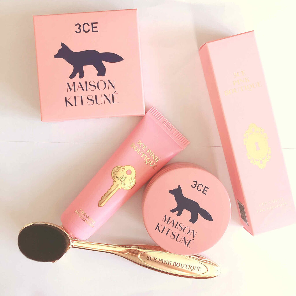 MAISON KITSUNE PRIMER SETTING POWDER/3CE/プレストパウダーを使ったクチコミ（1枚目）