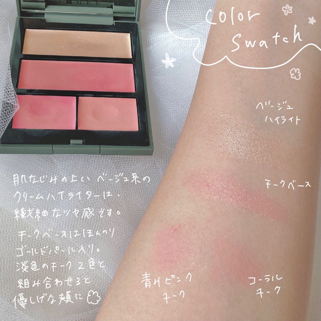 THREE シマリング グロー デュオ/THREE/クリームハイライトを使ったクチコミ(3枚目)