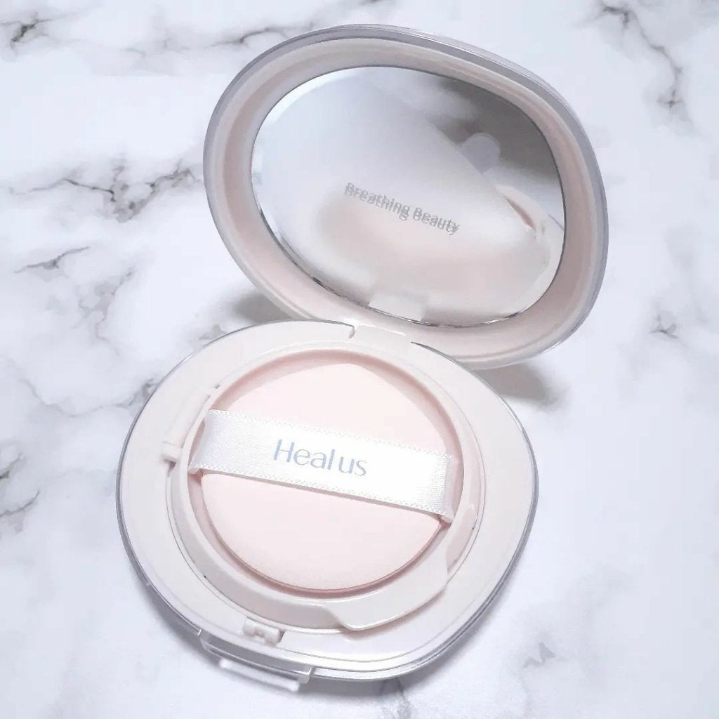 ブリージンググロークッション/Healus/クッションファンデーションを使ったクチコミ(3枚目)