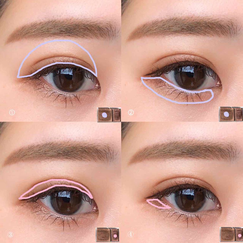 ロイヤルパールアイズ 01 シュガーブラウン/キャンメイク/アイシャドウパレットを使ったクチコミ（2枚目）