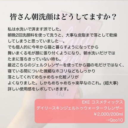 デイリースキン ジェルトゥウォータークレンザー/EKE/クレンジングジェルを使ったクチコミ(2枚目)