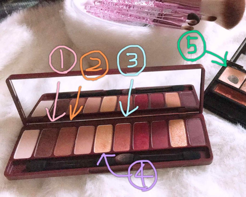 ブラウンシェードアイズN/KATE/アイシャドウパレットを使ったクチコミ(2枚目)