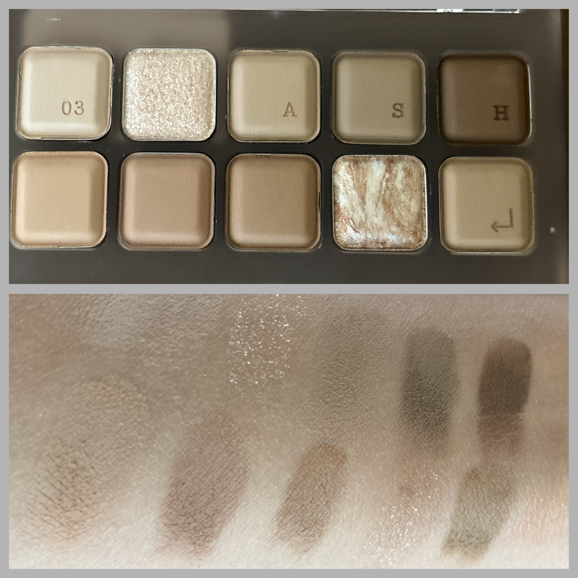 ムードキーボード 03 アッシュベージュ(Ash Beige)/lilybyred/アイシャドウパレットを使ったクチコミ（3枚目）