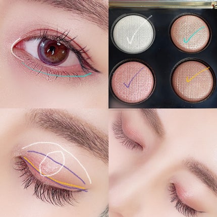 ピンク グロウ リュクス アイシャドウ パレット/BOBBI BROWN/アイシャドウパレットを使ったクチコミ(2枚目)