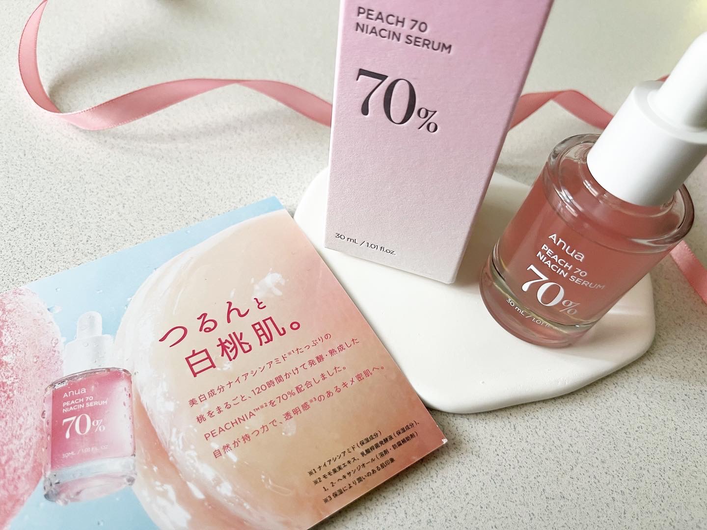 桃70%ナイアシンセラム/Anua/美容液を使ったクチコミ（1枚目）