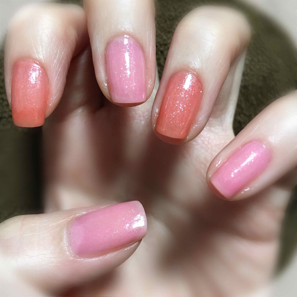 gene TOKYO ネイル ラメキャンディピンク/DAISO/マニキュアを使ったクチコミ（3枚目）