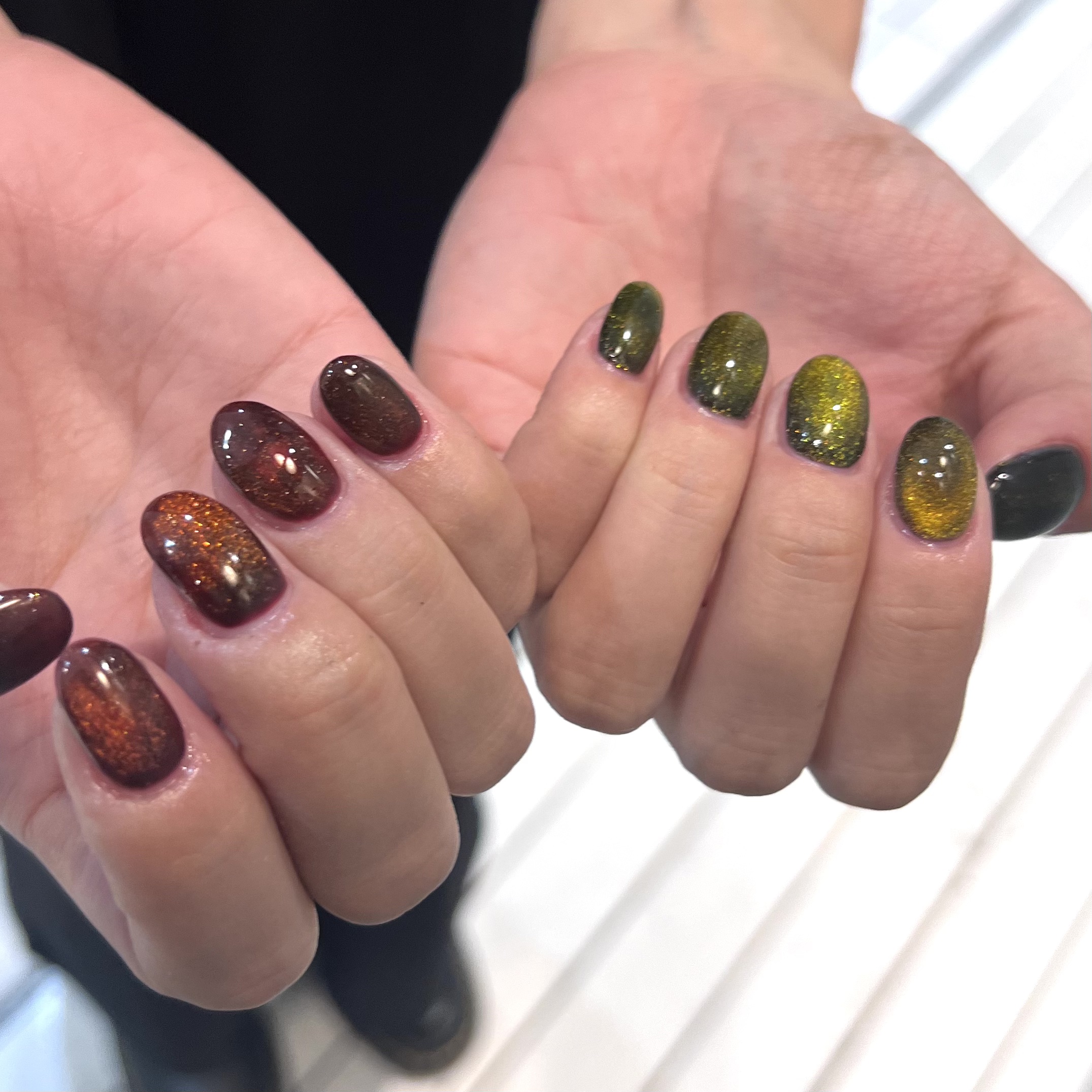 #お洒落ネイル,#トレンドネイル,#海外ネイル,#トレンドネイル,#秋ネイル,#マグネットネイル,#ハロウィンネイルのネイルデザイン