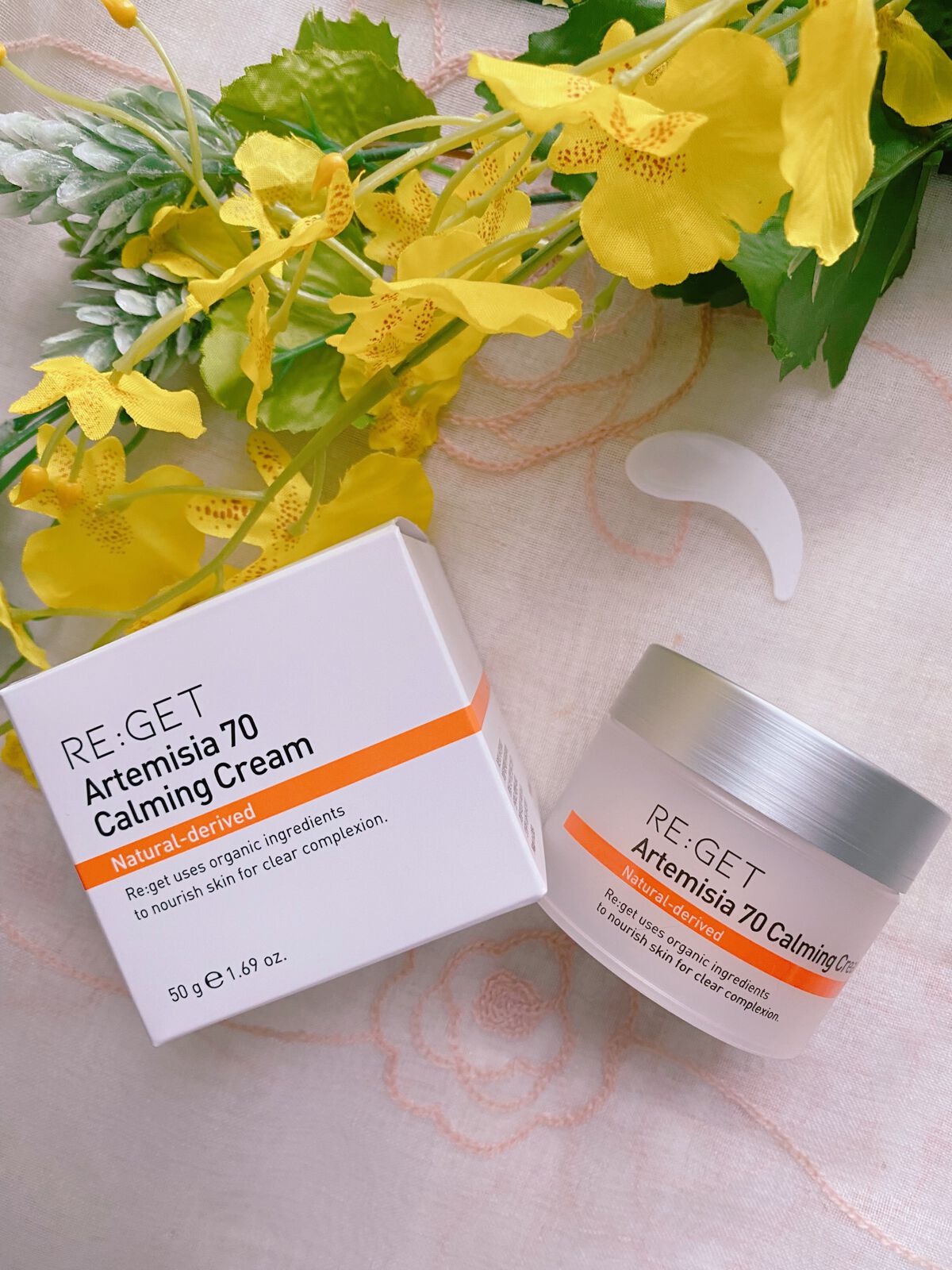 カワラヨモギ70カーミングクリーム/RE:GET/フェイスクリームを使ったクチコミ（1枚目）