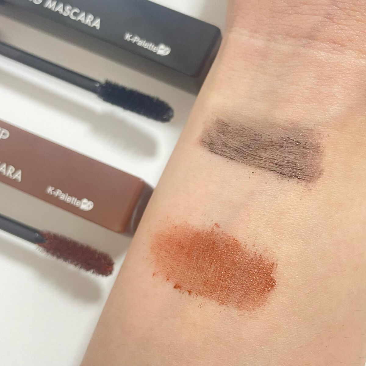  1DAY LASH UP シルキーロングマスカラa 02 ブリックブラウン　（ロング）/K-パレット/マスカラを使ったクチコミ（2枚目）