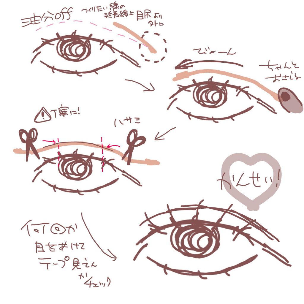 のびーるアイテープ（絆創膏タイプ、レギュラー）/DAISO/二重まぶた用アイテムを使ったクチコミ（2枚目）