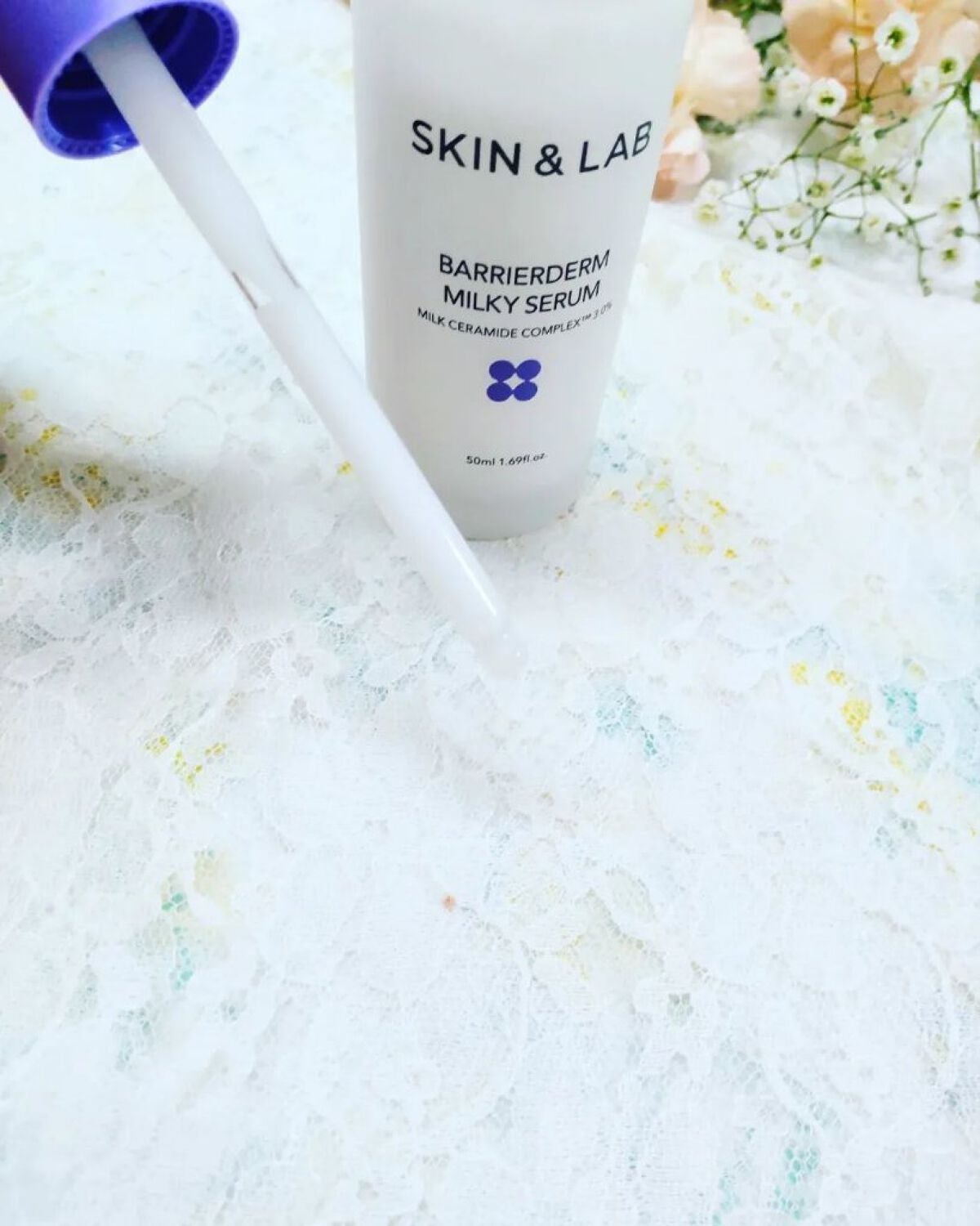 バリアダームミルキーセラム/SKIN&LAB/美容液を使ったクチコミ(2枚目)