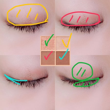 ベージュトーンアイシャドウ/CEZANNE/アイシャドウパレットを使ったクチコミ(2枚目)