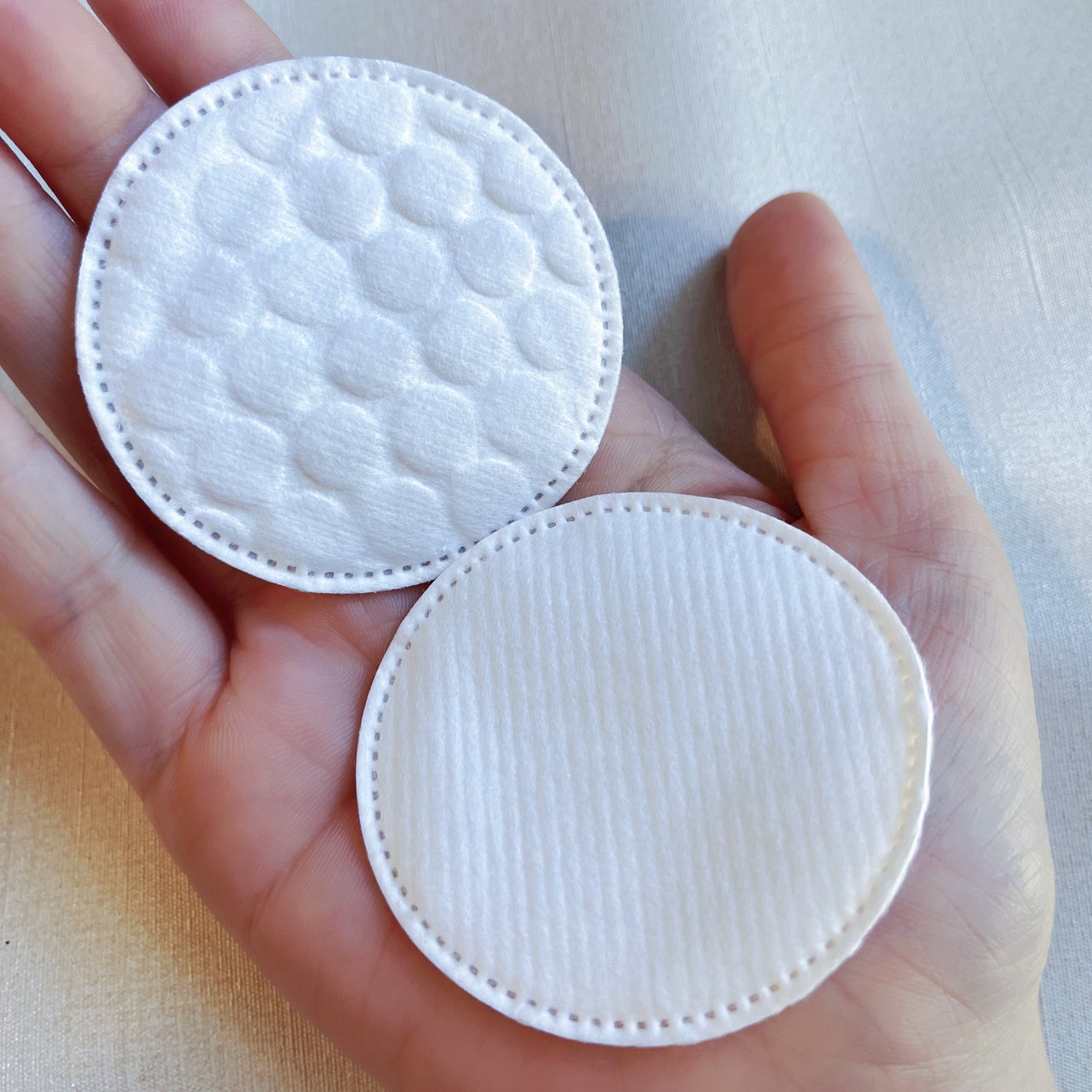 円形エンボス加工化粧コットン/DAISO/コットンを使ったクチコミ(6枚目)