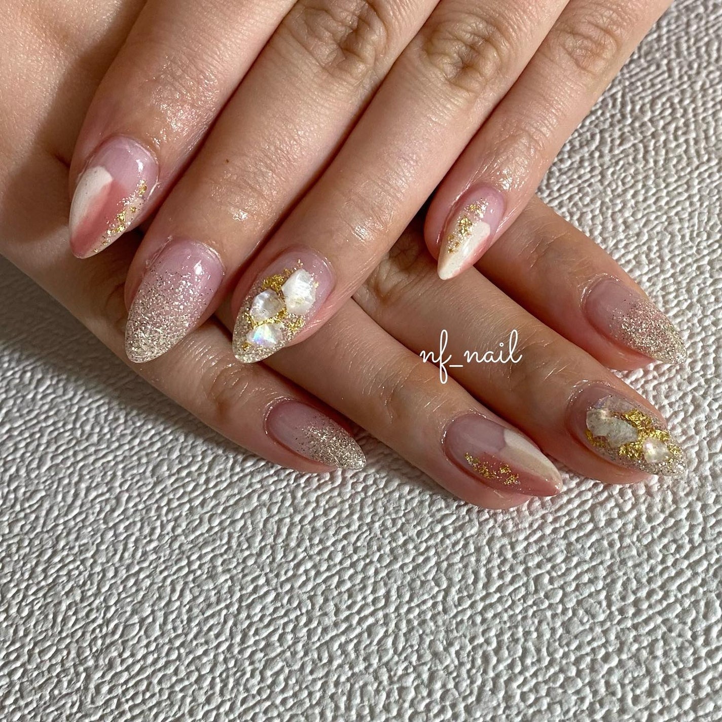 Natsumi◎nailist on LIPS 「nuance.ぬりかけ🌼.#ネイル#ネイルデザイン#ネイル..」(2枚目)