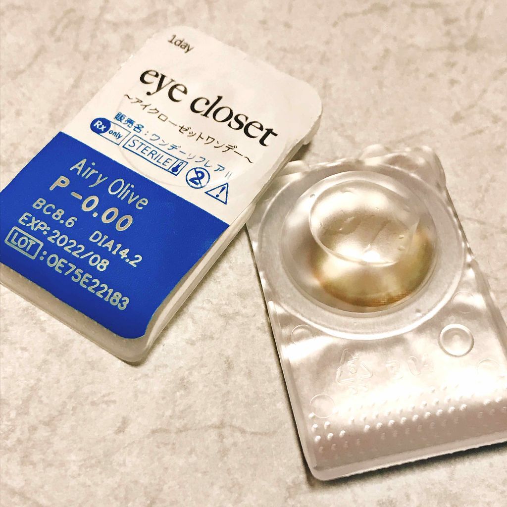 eye closet １day SweetSeries "Girly"（アイクローゼットワンデースウィートシリーズ ガーリー） Airy Olive/EYE CLOSET/ワンデー（１DAY）カラコンを使ったクチコミ（1枚目）