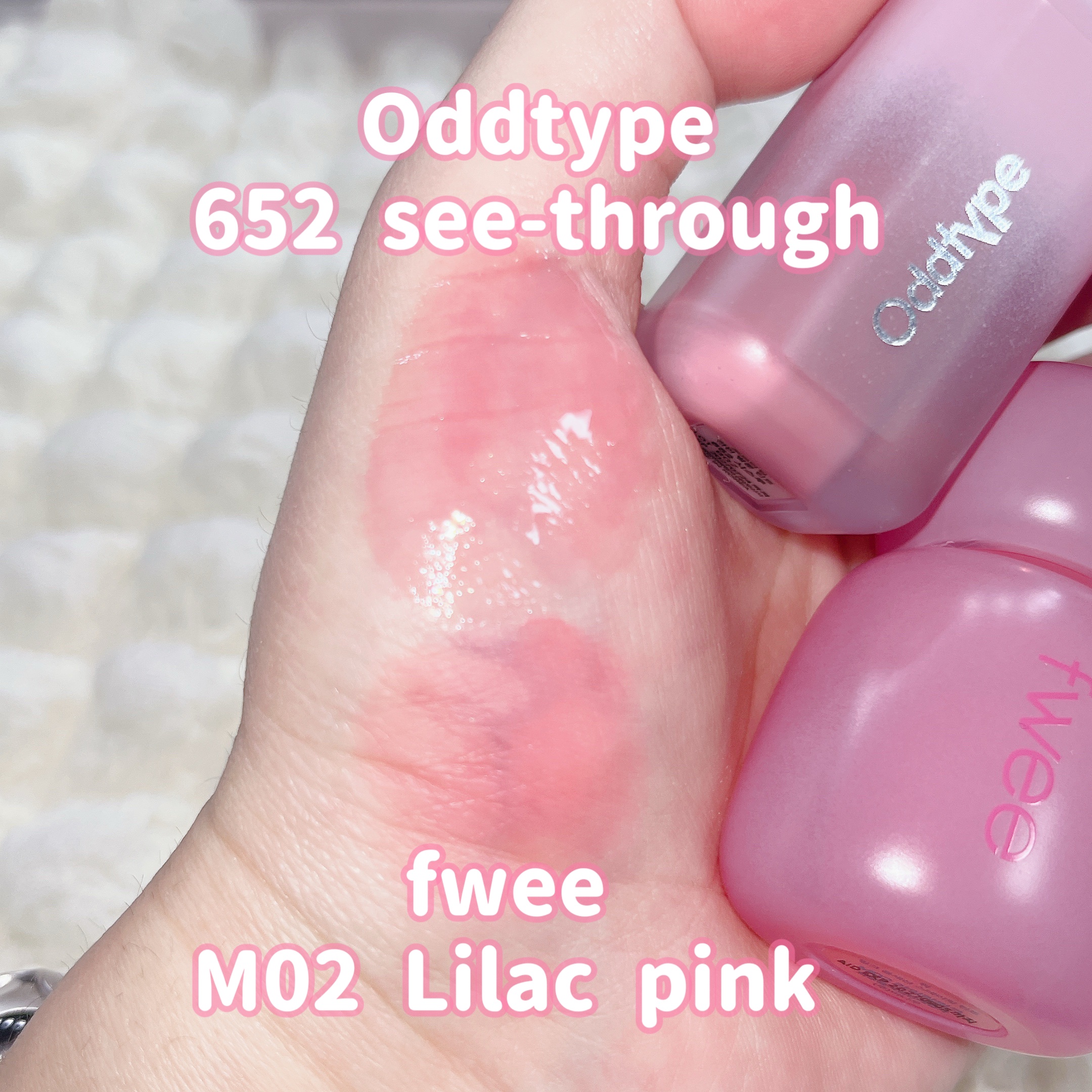 フィー ピンクオブセッションステイフィットティント/fwee/リップティントを使ったクチコミ（3枚目）