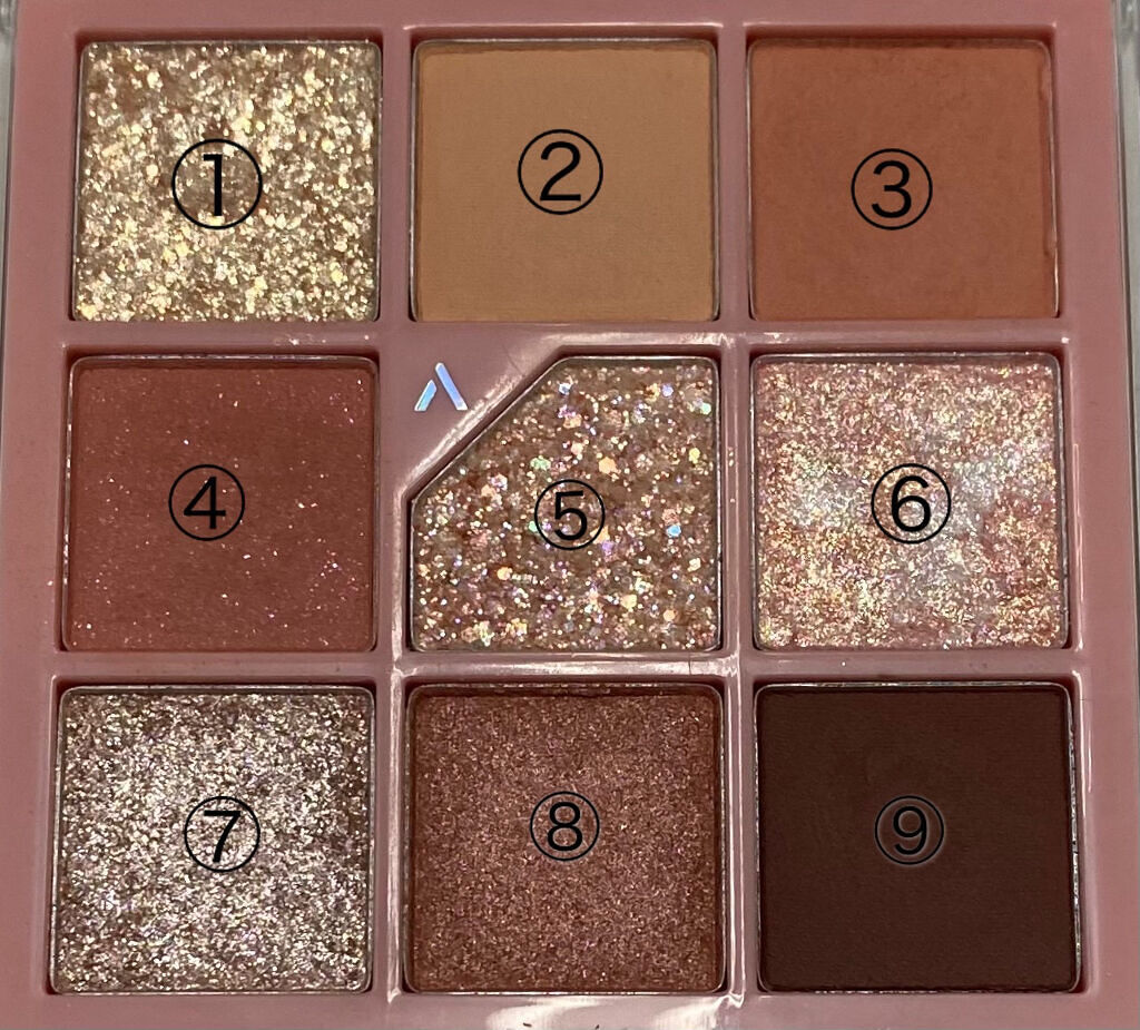 グリッターペディアアイパレット/unleashia/アイシャドウパレットを使ったクチコミ（2枚目）