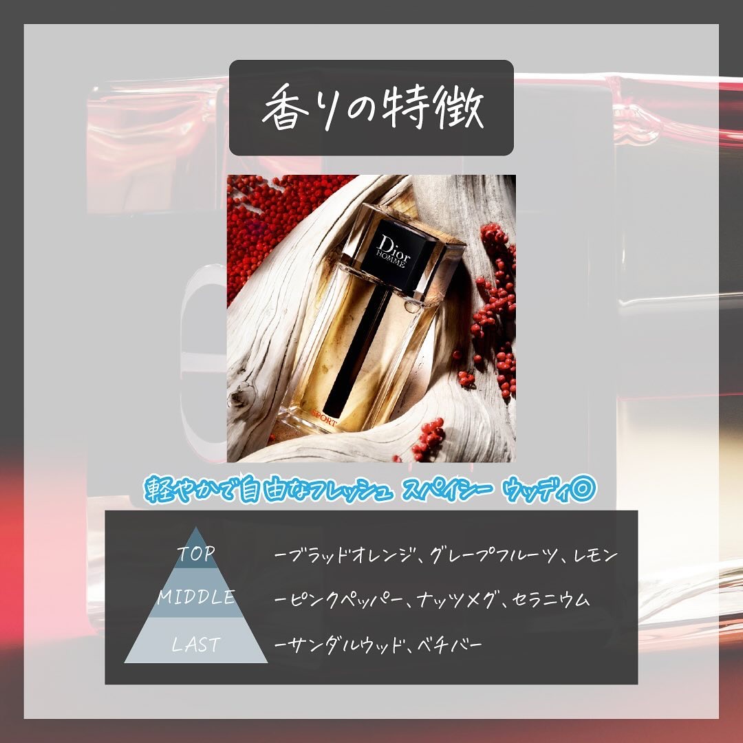 限定香水(メンズ)】ディオール オム スポーツ｜Diorの口コミ