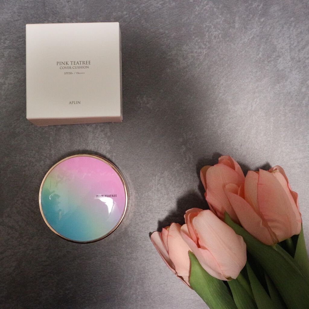 ピンクティーツリーカバークッション/APLIN/クッションファンデーションを使ったクチコミ（1枚目）