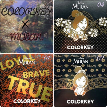 ○COLORKEY
　＊Colorkey × Mulan 9 Color Eyeshadow Palette

※大分前に購入したものなので現在は販売されていない恐れがあります🙇🏻‍♀️


ムーランと