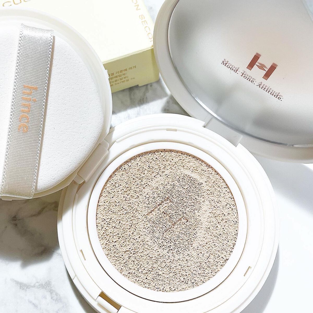 セカンドスキングロウクッション/hince/クッションファンデーションを使ったクチコミ(2枚目)