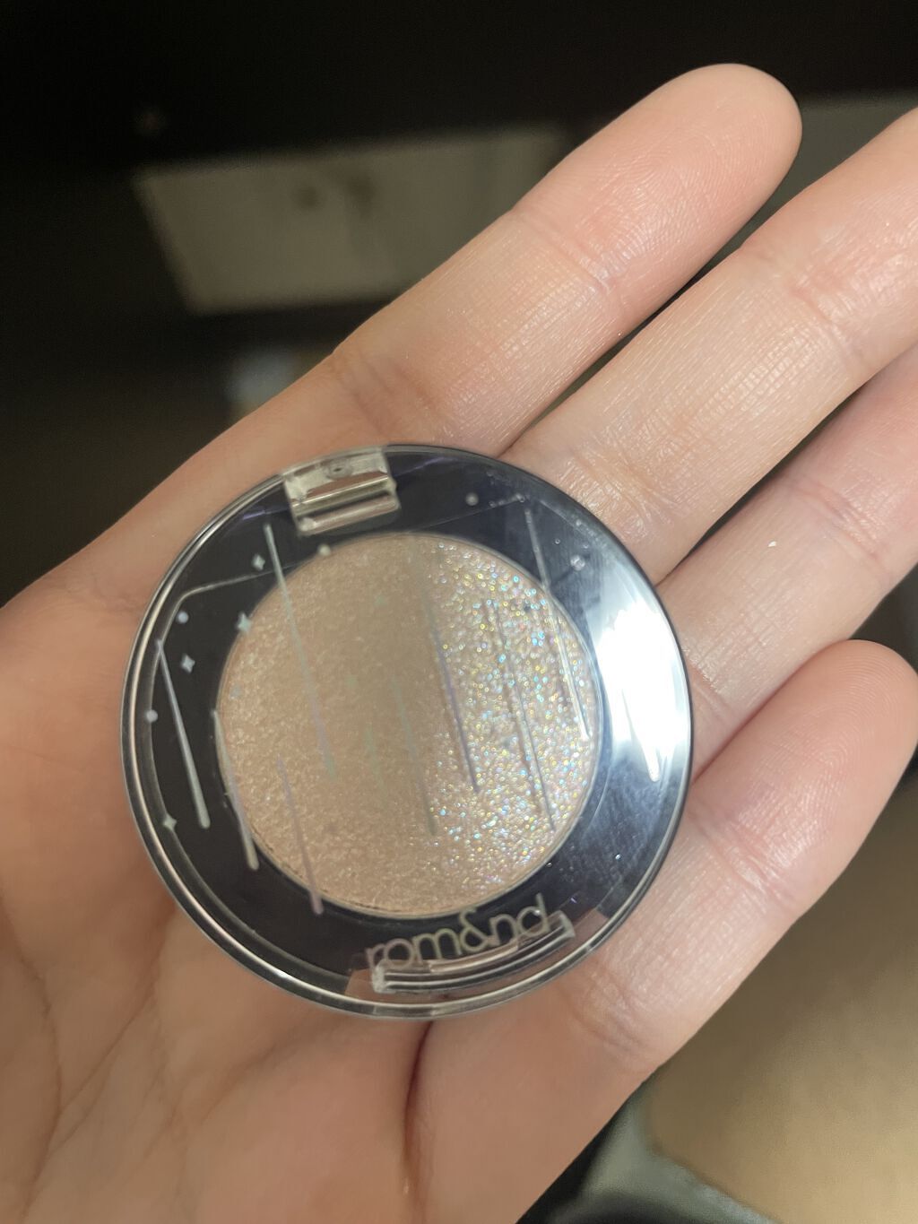 グリッター シャドウ カラー/rom&nd/グリッターを使ったクチコミ（1枚目）