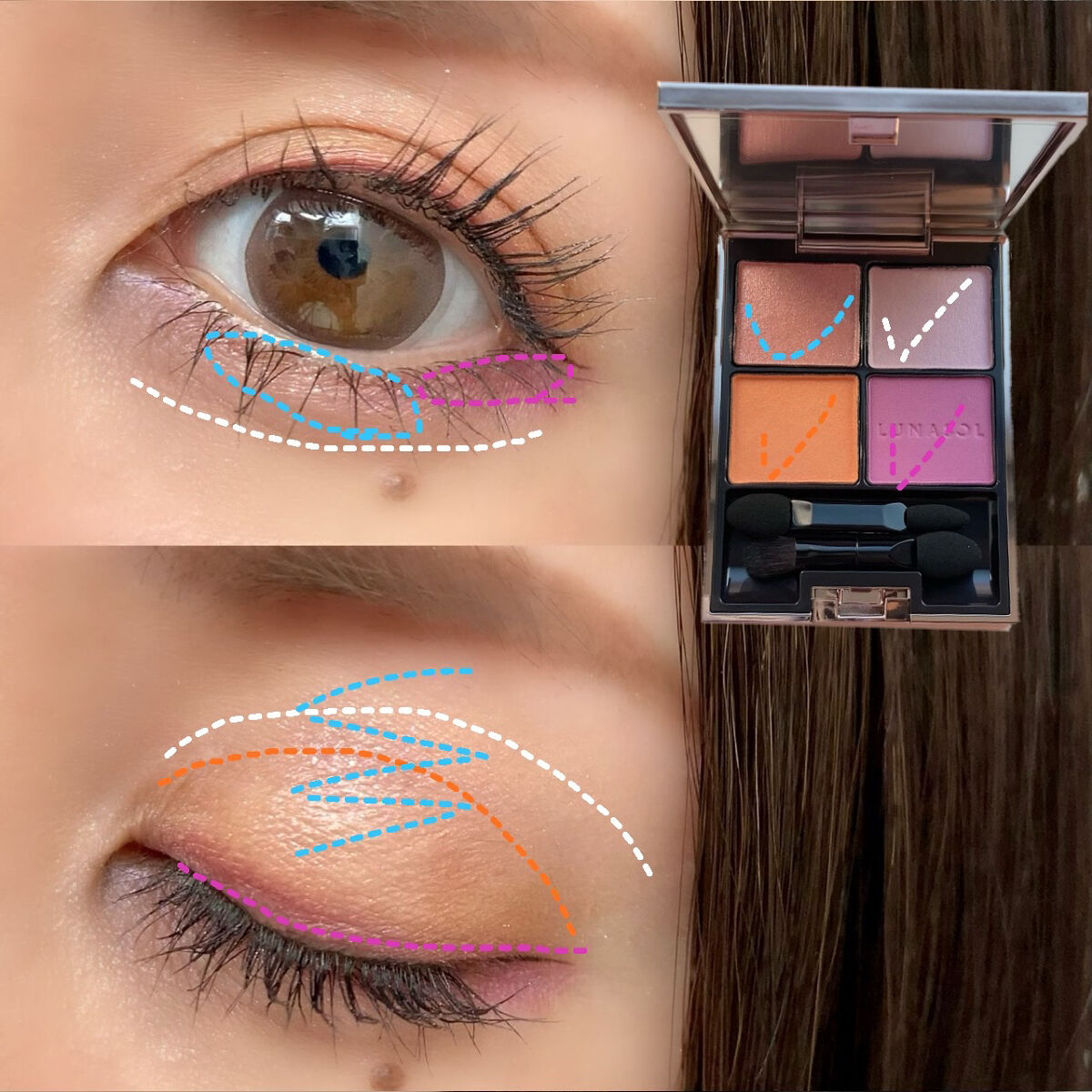 アイカラーレーション/LUNASOL/アイシャドウパレットを使ったクチコミ（3枚目）